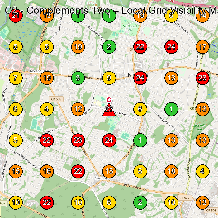 C2 - Complements Two Women'S Clothing Store GeoGrid ranking map for Livingston NJ